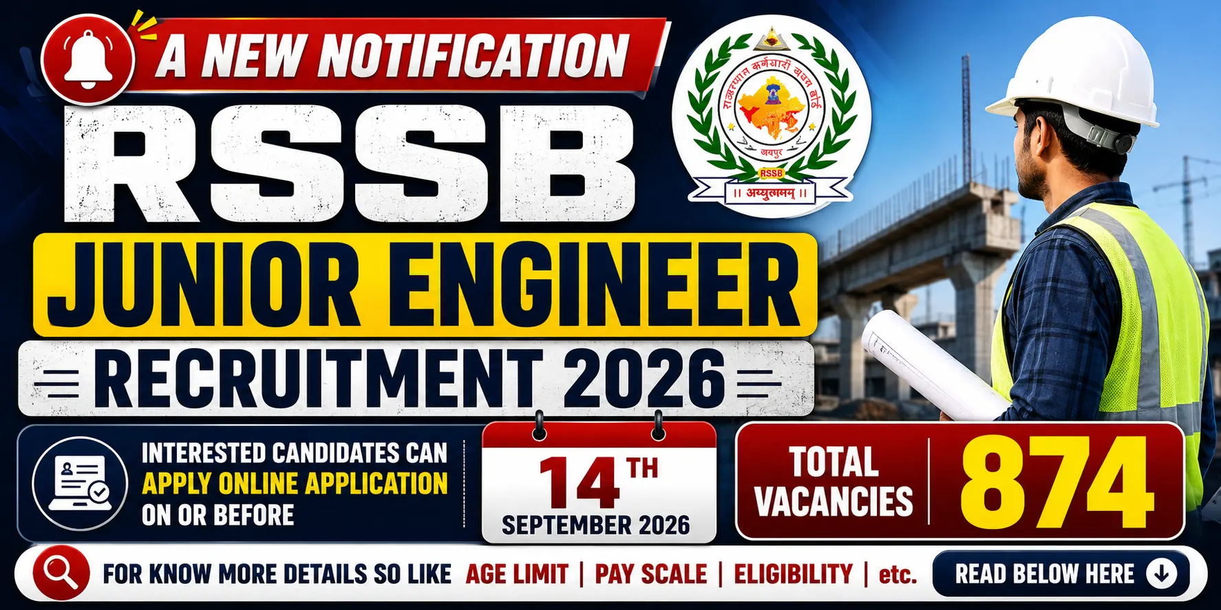 RSSB Junior Engineer Recruitment 2026 - Apply Online